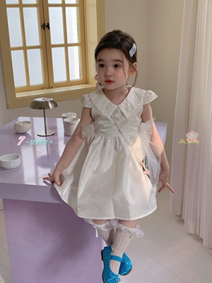 7seven·26春夏新款女童可爱翻领连衣裙百搭公主裙9635