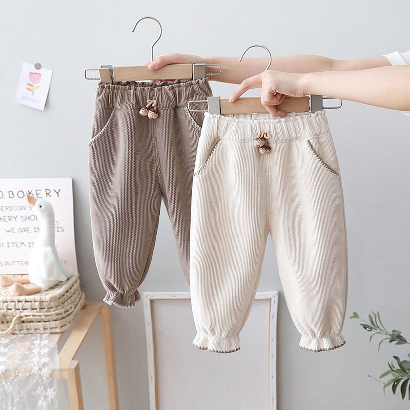 女童裤子加绒洋气冬装新款女宝宝一体绒加厚长裤儿童宽松运动裤子,童装/婴儿装/亲子装,裤子,淘宝优惠券,粉丝福利购,淘宝优惠卷