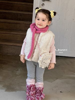 7seven～25女童冬装新款毛毛马甲7399打底衫5962打底裤加绒9323