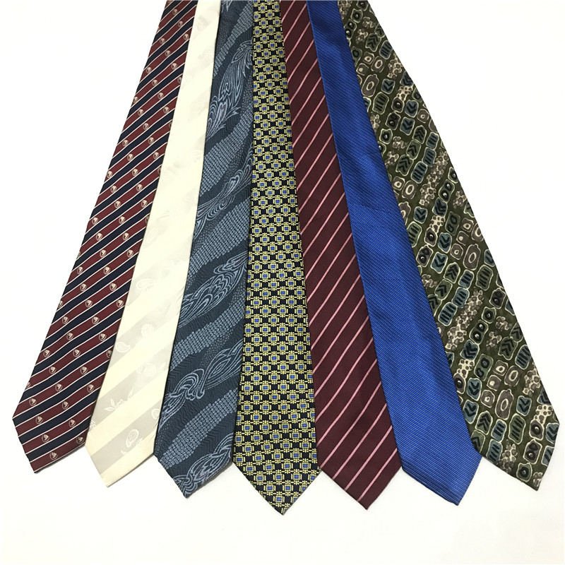 vintage古着孤品中古休闲商务正装斜纹学院衬衫配饰手打领带JH28
