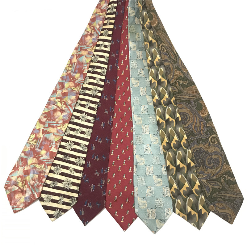 中古领带vintage古着孤品复古休闲印花油画衬衫配饰手打真丝JH85,服饰配件/皮带/帽子/围巾,领带,淘宝优惠券,粉丝福利购,淘宝优惠卷