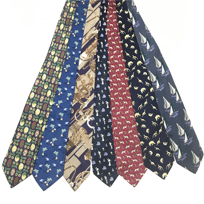 中古领带vintage古着复古卡通童趣油画印花休闲学院风手打真丝G17,服饰配件/皮带/帽子/围巾,领带,淘宝优惠券,粉丝福利购,淘宝优惠卷