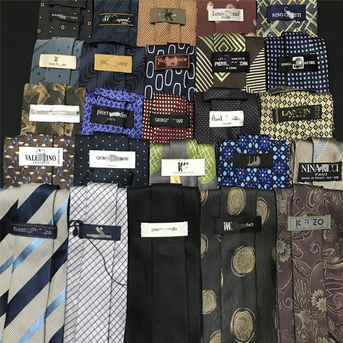 vintage古着孤品中古奢侈大牌巴洛克油画印花纹高端真丝领带Y24