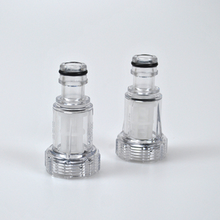 高压清洗机透明进水接头 奶嘴连接适配卡赫亿力G3/4 M26*1.75通配