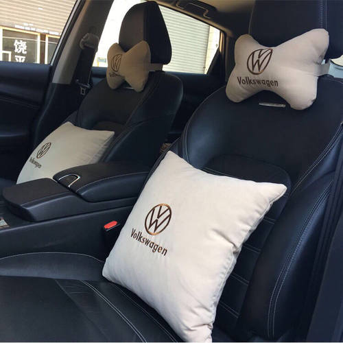 大众途岳迈腾速腾凌渡朗逸POLO途观L汽车头枕抱枕颈枕专用四件套