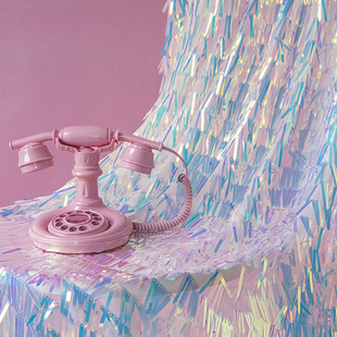 幻彩粉色流苏长形亮片网纱背景布少女心场景布置拍照摄影装饰搭配