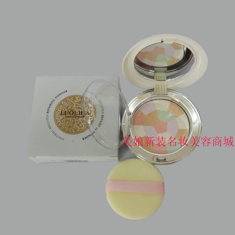 罗莉卡足球图案提亮粉饼保湿不脱妆粉底膏提亮修容粉干粉遮瑕正品