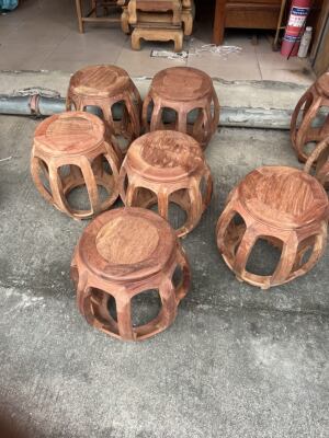 缅甸花梨鼓凳毛胚