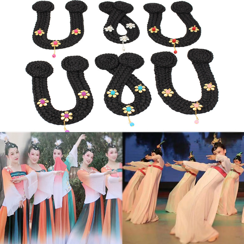 古装秀禾造型U型刘海片 额前刘海假发演出专用假发U型刘海片弧形