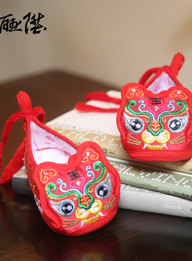 内联升宝宝可爱传统虎头鞋童布鞋满月童鞋软布底学步鞋5377C/5386