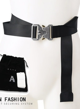 GY ALYX腰带ROLLERCOASTER定制金属扣男女情侣款潮流帆布织带皮带