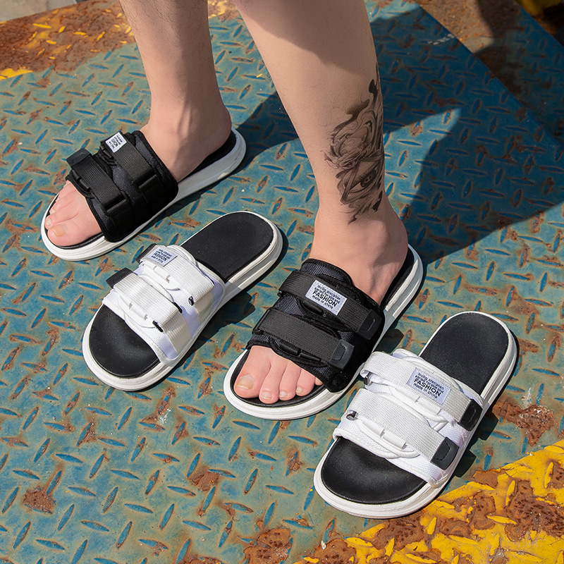 拖鞋男夏季2019新款情侣凉拖韩版潮流一字拖男士软底防滑沙滩鞋男在类目 流行男鞋, 拖鞋中 - 来自Buy2taobao.com提供专业的淘宝代购服务