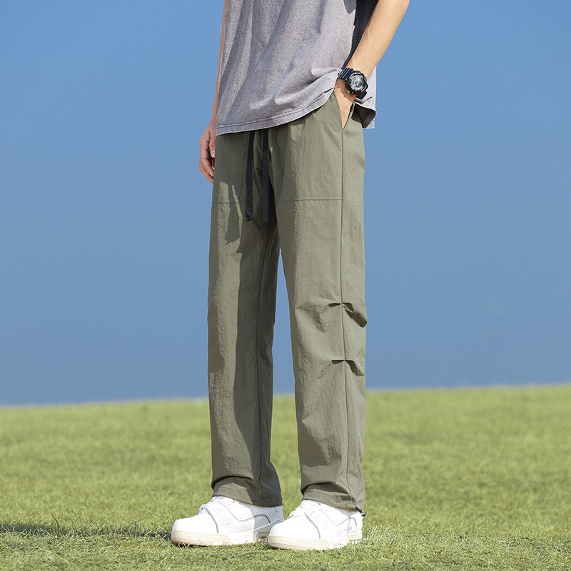 夏季新款速干冰丝透气伞兵裤时尚大码痞帅休闲直筒裤Q29015-P32,男装休闲裤,星座610（原A335）