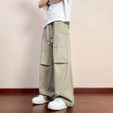 纯棉工装裤子男士春季新款宽松直筒阔腿美式潮牌运动裤K2715-P50，男装休闲裤，星座610（原A335）