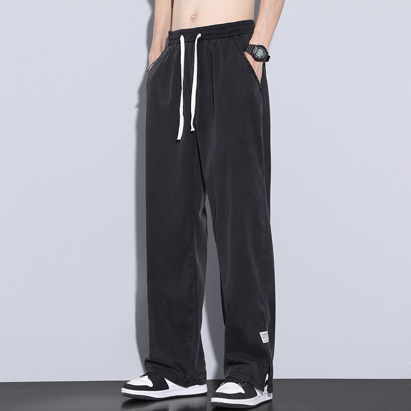 夏季天丝牛仔裤男透气凉感时尚休闲阔腿拖地长裤子K1167-P45图片