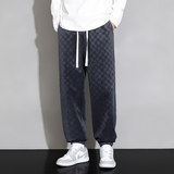 运动裤男士春季宽松休闲潮牌垂感抗皱阔腿青少年老爹裤Q2370-P40，女装休闲裤，星座610（原A335）