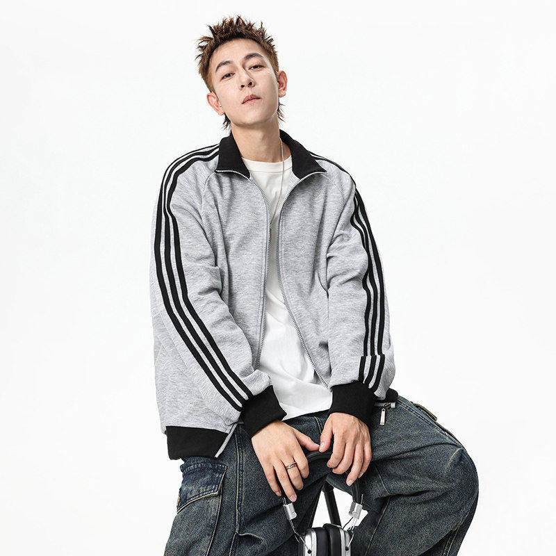 2026春季新款翻领男士长袖运动时尚潮流开衫外套Q5567-P50，女装短外套，星座610（原A335）