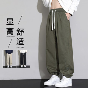 休闲裤男春季新款宽松直筒裤裤潮流美式纯棉运动长裤Z9993-P48图片