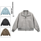 男装美式休闲立领夹克男2025秋季新款复古绒感上衣外套JS5601-P85,男装夹克,星座610(原A335), 男装美式休闲立领夹克男2025秋季新款复古绒感上衣外套JS5601-P85,男装夹克,星座610(原A335),