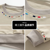 美式重磅圆领卫衣男士秋季2025新款宽松休闲套头上衣Q5572-P40，男装卫衣，星座610（原A335）