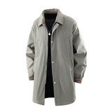 大码男士风衣2025秋季新款休闲宽松中长款工装外套Q5539-P78，男装风衣，星座610（原A335）
