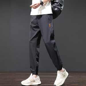 青少年休闲裤男夏季薄款时尚百搭舒适透气宽松韩版运动裤K781-P45图片