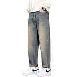 复古牛仔裤2026新款男士春季宽松直筒裤百搭款休闲裤K6629-P52，男装牛仔裤，星座610（原A335）