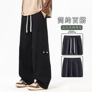 2025新款秋季男士工装裤男款直筒高街休闲裤口袋长裤K6652-P60图片