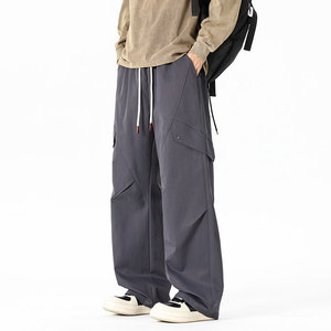 春季青少年阔腿工装裤子学生男装直筒休闲长裤Q29172-特P35，男装工装外套，星座610（原A335）