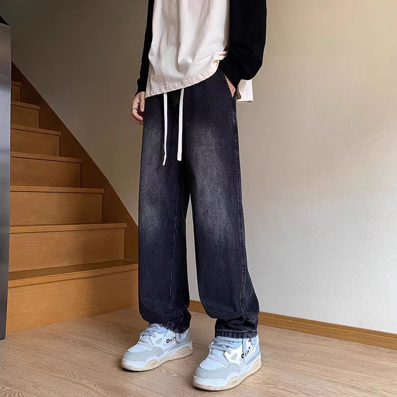 牛仔裤男士潮牌欧美街头直筒秋季美式高街百搭黄泥染裤子TS03-P45，男装牛仔裤，电商A335