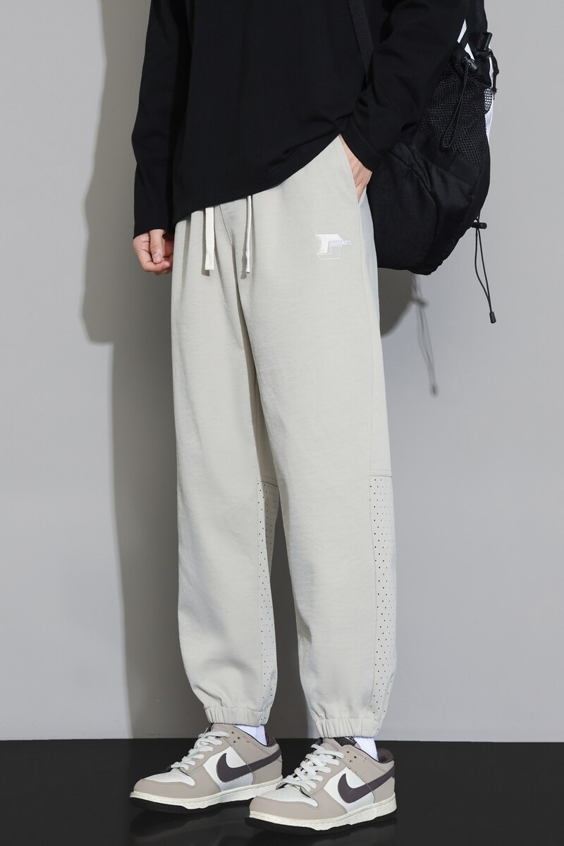 夏季新款冰丝运动裤子男美式宽松百搭束脚休闲哈伦裤K2721-P35,男装休闲裤,星座610（原A335）
