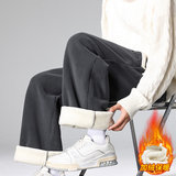 直筒裤男冬季美式潮牌休闲宽松裤松弛感百搭加厚裤JR29186-特P40，男装休闲裤，星座610（原A335）