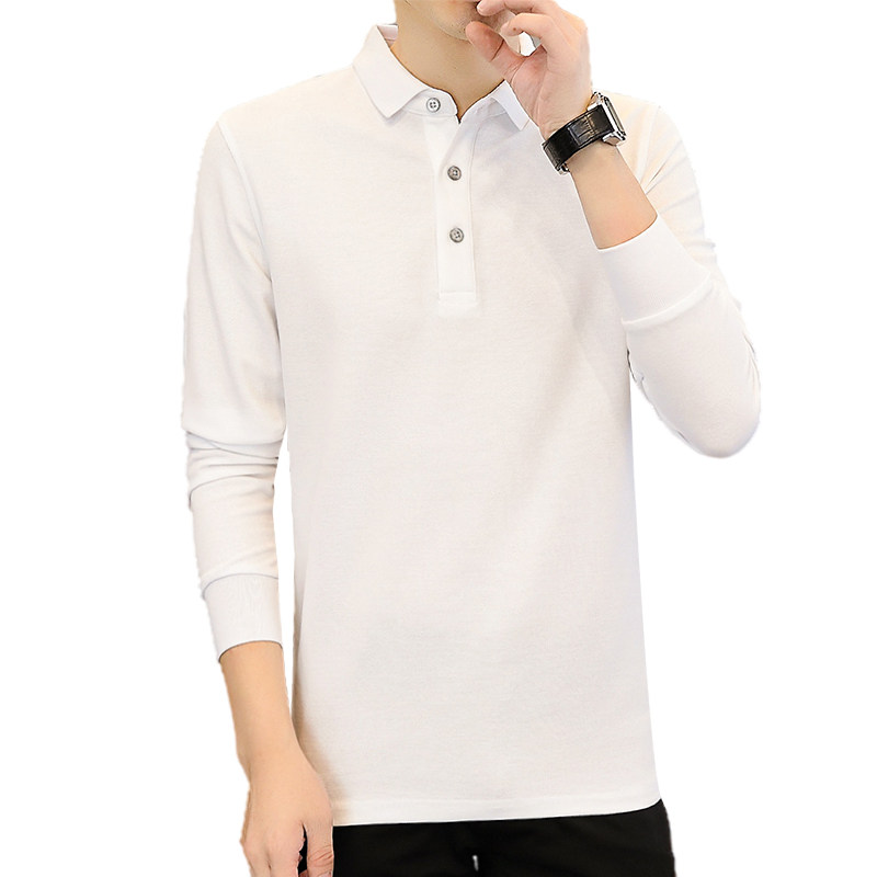 长袖t恤男士2025年秋季新款宽松翻领休闲POLO打底衫PL8891-特P45，男装Polo衫，星座610（原A335）
