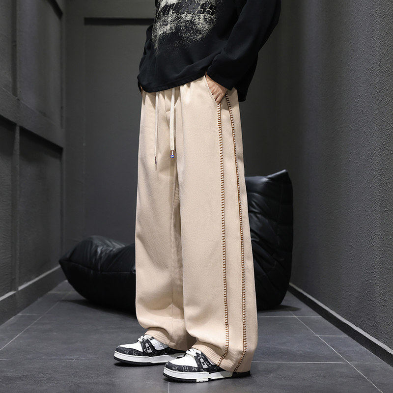 休闲裤男2026春季直筒运动裤垂感青少年阔腿长裤Q29171-特P42,女装休闲裤,星座610（原A335）