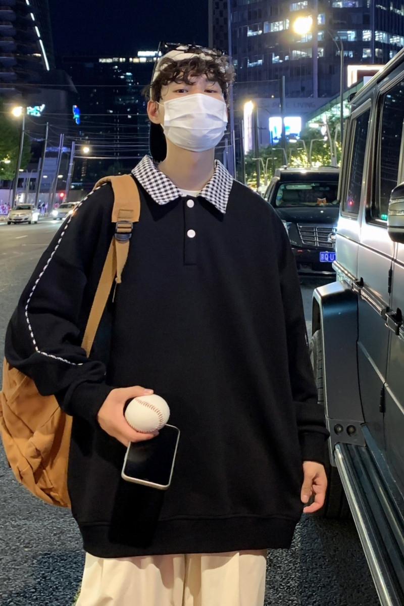 秋季港风卫衣男宽松外套时尚简约韩版潮流休闲百搭上衣WY338,男装卫衣,星座610（原A335）