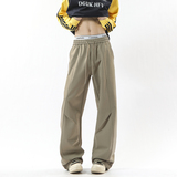 简约直筒阔腿褶皱垂感拖地裤男春夏新款百搭运动休闲裤K9960-P48，男装休闲裤，电商A335