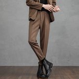 春季毛呢裤子男韩版九分小西裤修身加厚松紧腰休闲裤CY86-P48，男装西裤，星座610（原A335）