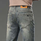 高端牛仔裤男秋季新款修身直筒弹力潮流男裤百搭休闲长裤K879-P52，男装牛仔裤，星座610（原A335）