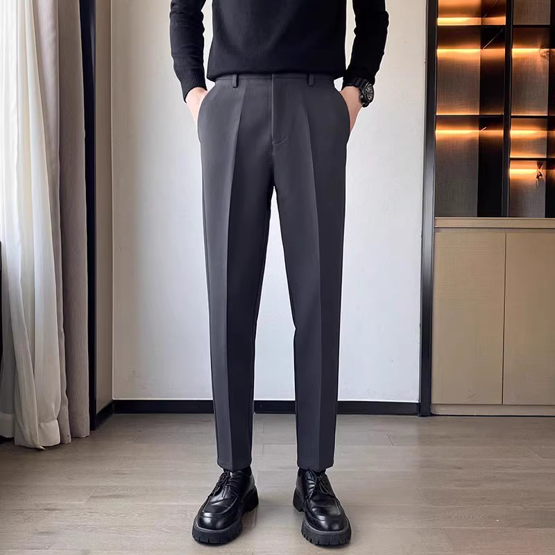 店主风春季西裤男士时尚韩版百搭厚款修身轻奢休闲裤CY89-P48,男装西裤,星座610（原A335）