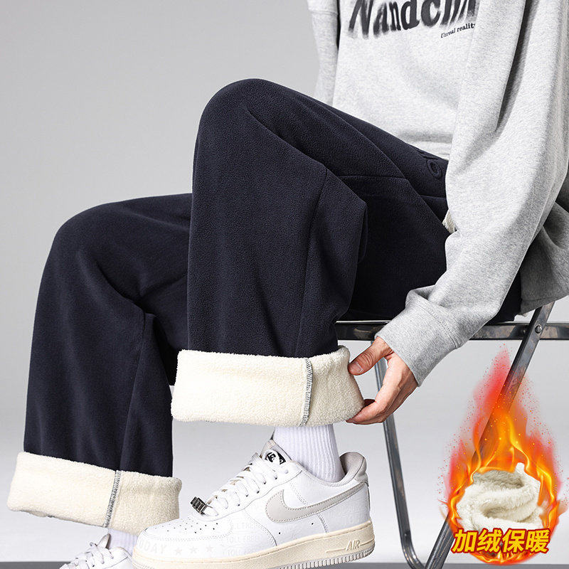 直筒裤男冬季美式潮牌休闲宽松裤松弛感百搭加厚裤JR29186-特P40，男装休闲裤，星座610（原A335）