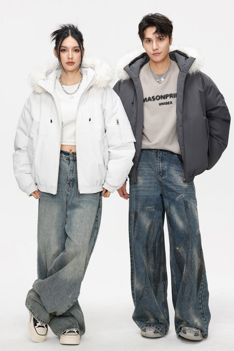 美式毛领连帽棉服男款2025冬季加厚保暖棉衣外套MY2525-P100,男装棉衣,星座610（原A335）