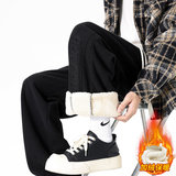 冬季2026新款潮牌加绒运动休闲宽松加绒加厚卫裤JR29190-P45，男装休闲裤，星座610（原A335）