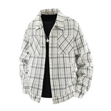 翻领休闲夹克2025秋季宽松潮流复古男士格子长袖外套Q5560-P68，男装夹克，星座610（原A335）