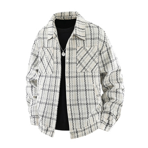 翻领休闲夹克2025秋季宽松潮流复古男士格子长袖外套Q5560-P68，男装夹克，星座610（原A335）