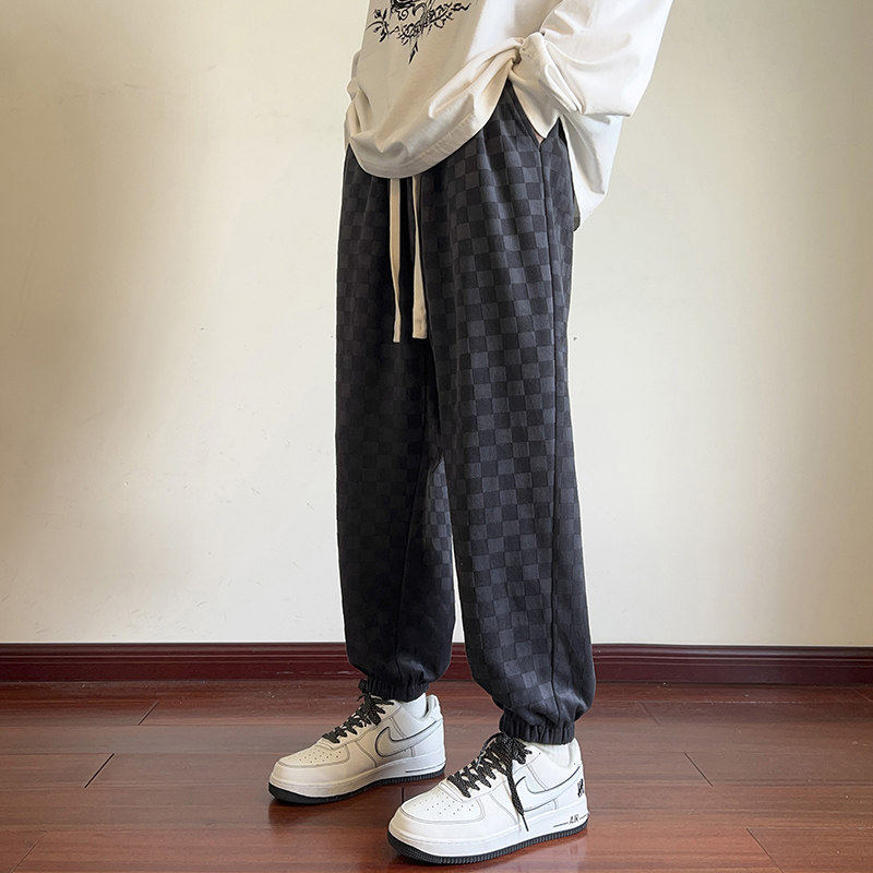 港风灯芯绒裤子男春季宽松束脚阔腿潮牌运动休闲裤Q2370-P40，男装休闲裤，星座610（原A335）