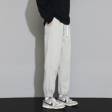 夏季新款冰丝运动裤子男美式宽松百搭束脚休闲哈伦裤K2721-P35，男装休闲裤，星座610（原A335）