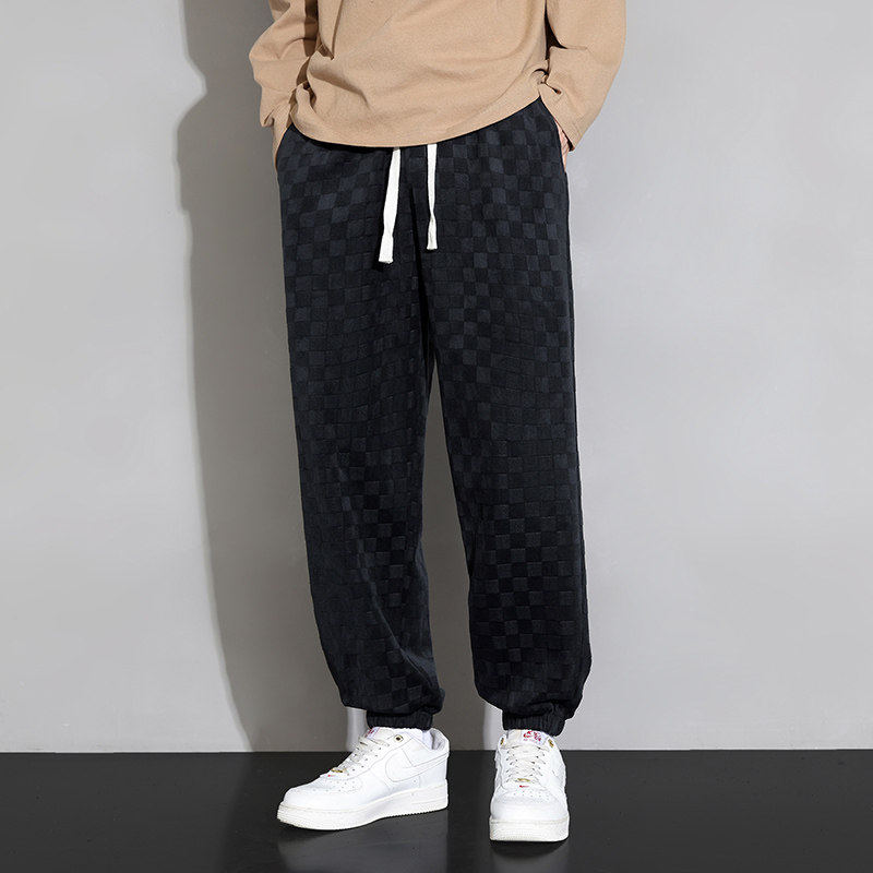 运动裤男士春季宽松休闲潮牌垂感抗皱阔腿青少年老爹裤Q2370-P40，女装休闲裤，星座610（原A335）