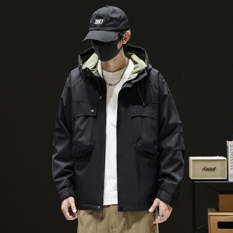 冲锋衣男可拆卸连帽工装防水防风夹克2025秋季新款外套Q5576-P75，男装夹克，星座610（原A335）