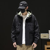 冲锋衣男可拆卸连帽工装防水防风夹克2025秋季新款外套Q5576-P75，男装夹克，星座610（原A335）