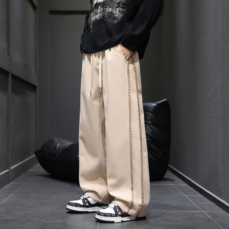 休闲裤男2026春季直筒运动裤垂感青少年阔腿长裤Q29171-特P42,女装休闲裤,星座610（原A335）